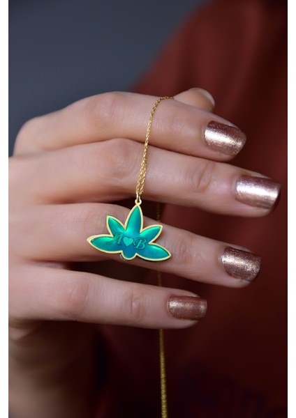 925 Ayar Gümüş Gold Kaplama Özel Tasarım Harfli Lotus Kolye indirimleri