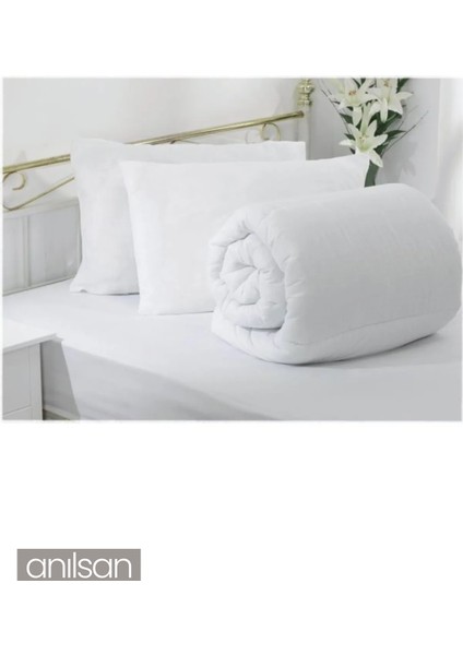 Çift Kişilik Silikon Yorgan +2 Mikrofiber Yastık Seti 1000GR fırsatları