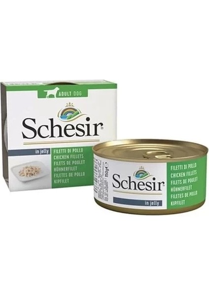 Schesir Jelly Pouch Tavuklu Fileto Konserve Yetişkin Köpek Maması 150 gr