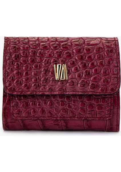 Kadın Hakiki Deri Bordo Cüzdan 301 Ece Bn Cuzdan Y24 Bordo Kroko