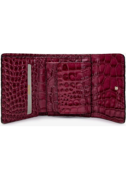 Kadın Hakiki Deri Bordo Cüzdan 301 Ece Bn Cuzdan Y24 Bordo Kroko modelleri