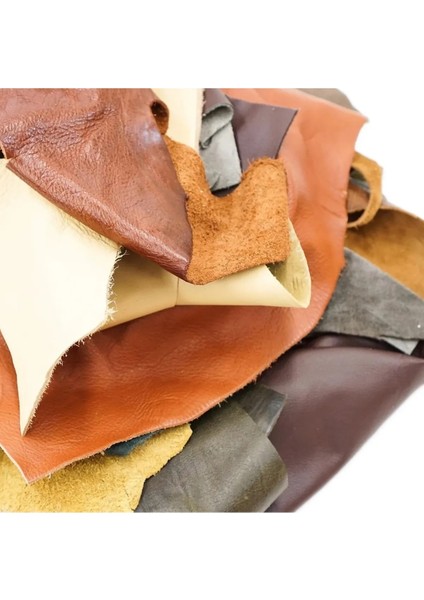 Hakiki Deri 1 kg Karışık Parça Deri