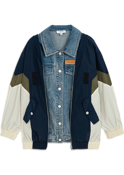 Çift Parça Görünüm Patch'li Mont TW6250012167015 indirimleri