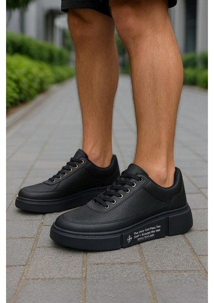 Günlük Erkek Spor Ayakkabı Bağcıklı Dikiş Detaylı Hafif Kalın Yüksek Taban Sneaker MC06