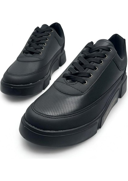 Günlük Erkek Spor Ayakkabı Bağcıklı Dikiş Detaylı Hafif Kalın Yüksek Taban Sneaker MC06 fırsatları