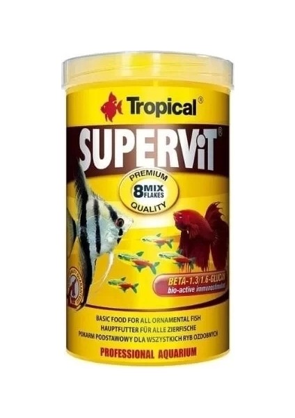 Tropical Süpervit Granulat Omnivor Granül Balık Yemi 100 ML