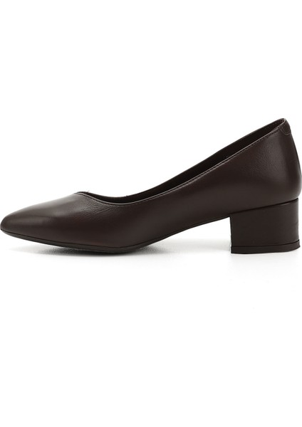Kadın Kahve Antik Kısa Kalın Topuklu Hakiki Deri Ayakkabı fırsatları