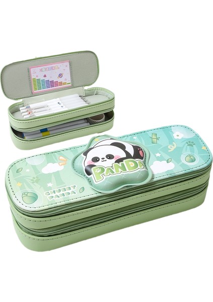 Kalem Kılıfı Çift Katmanlı Kırtasiye Çantası Kalem Kutusu (Yurt Dışından)