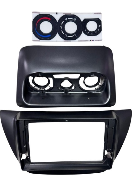 Oto Tablet Çerçeve Mıtsubıshı L-200 2006+ 9" Klima Panel Dahil Füme TAC-131