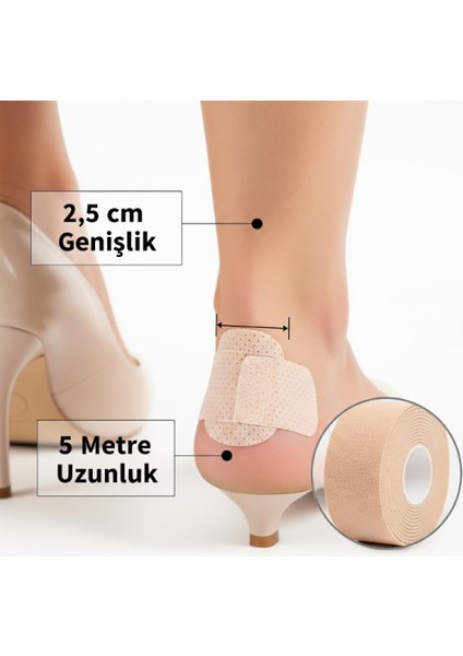 Ayakkabı Vurma Önleyici Rulo Bant 2.5 cm x 5 M fırsatları