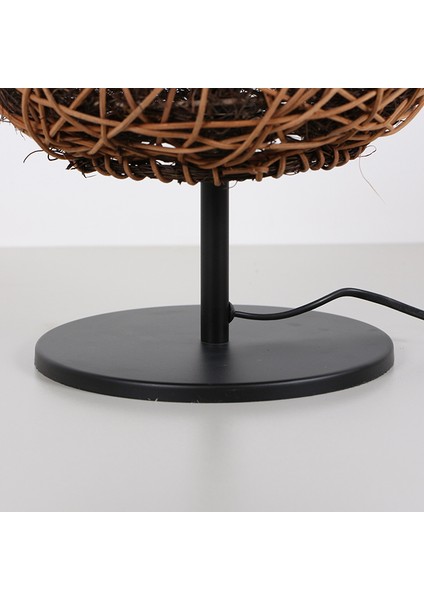 Mylamp Afrika 25X30 Cm. Rattan Masa Lambası (Siyahayaklı) fiyatları