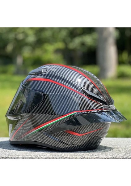 Nitrinos Pista Gpr Dot Sertifikalı Karbon Görünümlü Tam Koruma Motosiklet Kaskı M Ebat indirimleri