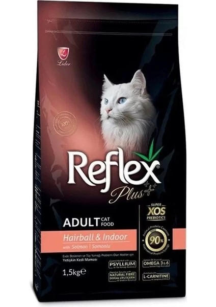 Reflex Plus Adult Hairball Somonlu Yetişkin Kedi Maması 15 kg