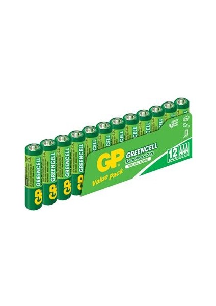 Greencel R03 AAA Boy İnce Çinko Kalem Pil 12'li Paket GP24G-VS12 fiyatları