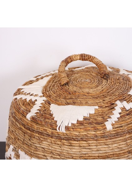 Mylamp Iskit Makrome ve Doğal Abaka - Kapaklı Sepet 53X43 cm fiyatları