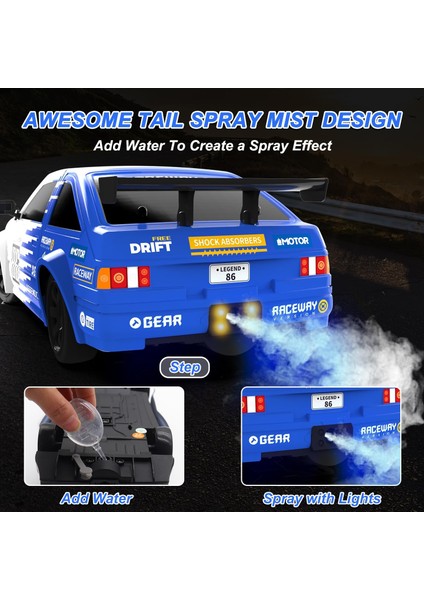 Rc Drift Car Remote Control Toy Rally Sport Car 1:16 4WD 18KM/H High Speed Model