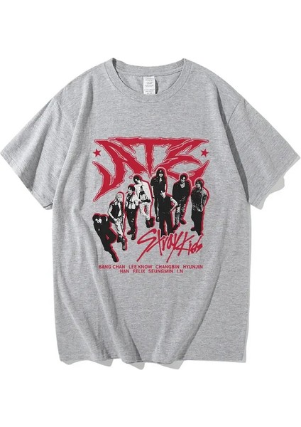 Chk Chk Boom T-Shirt Kore Moda Kadın Estetiği Hip Hop Retro T-Shirt Nötr Straykids Retro T-Shirt Kadın Giyim Renk: 19/boyut (Abd) (Yurt Dışından)