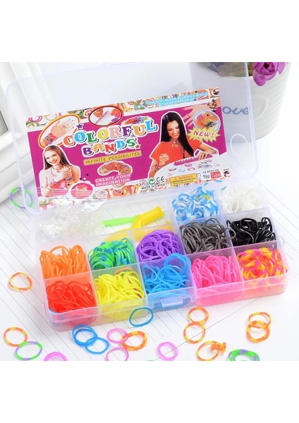 Yaratıcı Renkli Tezgah Grupları Set Gökkuşağı Bilezik Yapmak Kit Dıy Lastik Bant Dokuma Bilezikler Zanaat Oyuncakları Kızlar Için Doğum Günü Hediyesi: Kedi (600PCS) (Yurt Dışından)