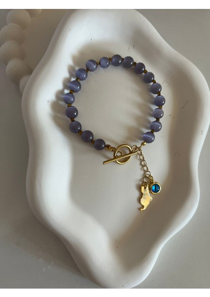 Kedi Gözü Doğal Taş Bileklik