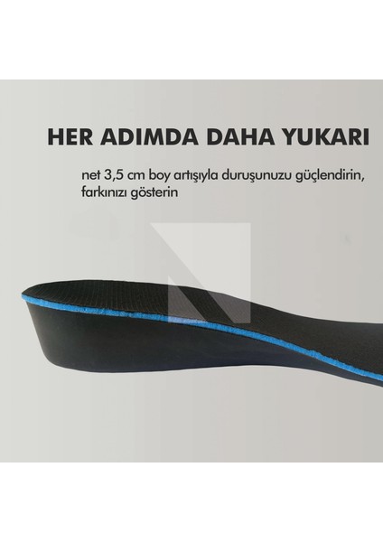 BU01 - 3,5 cm Boy Uzatıcı | Gizli Topuk Yükseltici, Yastıklamalı Boy Uzatma İç Tabanlık indirimleri