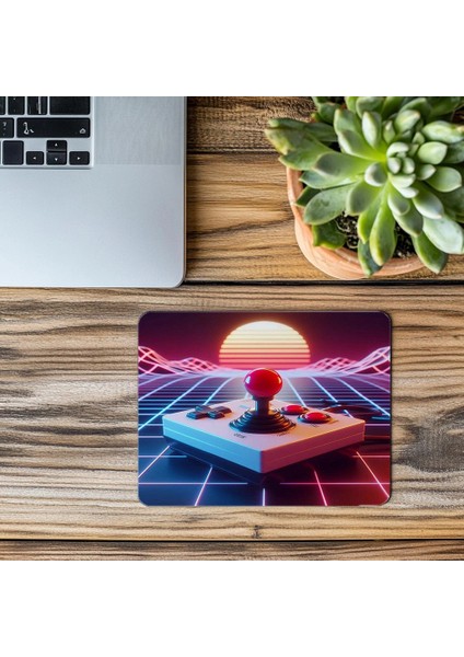 Kırmızı Tuşlu Retro Joystick Mousepad - 19X23 cm 2 mm Dikdörtgen Ithal Baskılı Mouse Pad modelleri