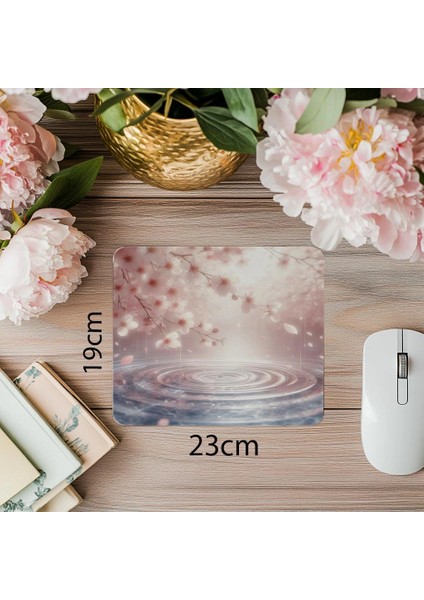 Yumuşak Pembe Gölge Efektli Mouse Pad - 19X23 cm 2 mm Dikdörtgen Ithal Baskılı Mouse Pad