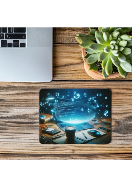 Mavi Işıkta Karanlık Komut Dizili Mousepad - 19X23 cm 2 mm Dikdörtgen Ithal Baskılı Mouse Pad modelleri
