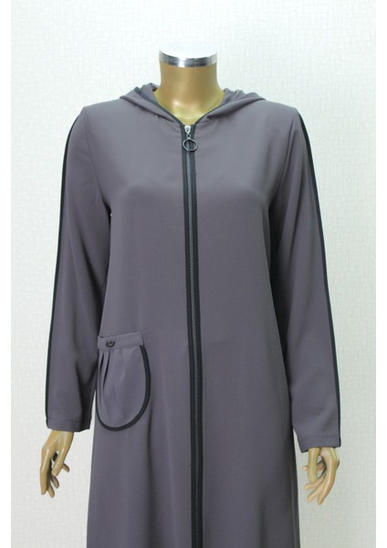 1002 Kolu Biyeli Önden Fermuarlı Kapişonlu Kap Qys Giy Çık Kap #24-05# fiyatları