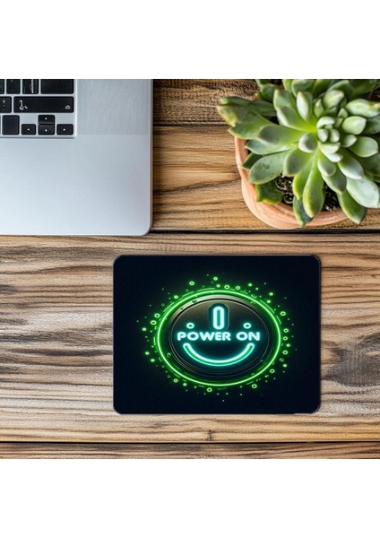 Yeşil LED Efektli Aç-Kapa Mouse Pad - 19X23 cm 2 mm Dikdörtgen Ithal Baskılı Mouse Pad modelleri