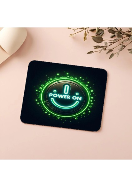 Yeşil LED Efektli Aç-Kapa Mouse Pad - 19X23 cm 2 mm Dikdörtgen Ithal Baskılı Mouse Pad indirimleri