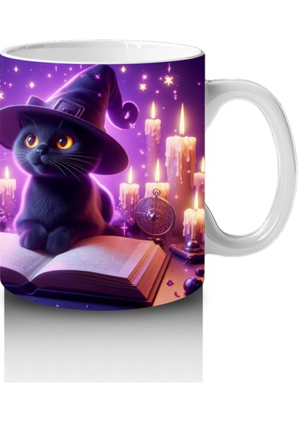 Sihirli Eller ve Parlayan Büyü Halkalarıyla Cadı Temalı Cadılar Bayramı Baskılı Kupa Bardak fırsatları