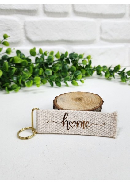 Home Yazılı Gold Aksesuarlı Kordon Anahtarlık