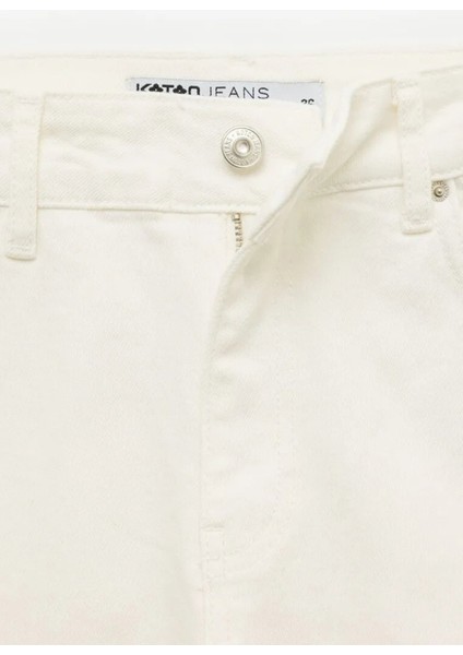 Pamuklu Düğmeli Cepli Dar Kalıp Yüksek Bel Bootcut Jean Pantolon - Kick Flare Jean 5SAL40069MW fiyatları