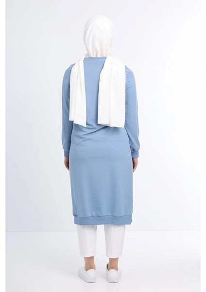 1502 Göğüsü Boncuk ve Pul Detaylı Iki Iplik Uzun Sweat Qys Iki Iplik Sweat 1503 #23-05# fiyatları