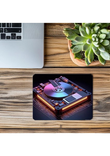 Gri Zemin Üzerinde Retro Donanım Mousepad - 19X23 cm 2 mm Dikdörtgen Ithal Baskılı Mouse Pad modelleri