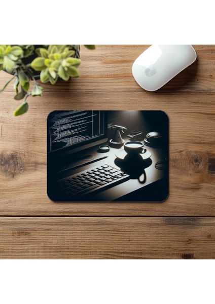 Beyaz Espresso Kupalı Minimal Mouse Pad - 19X23 cm 2 mm Dikdörtgen Ithal Baskılı Mouse Pad fırsatları