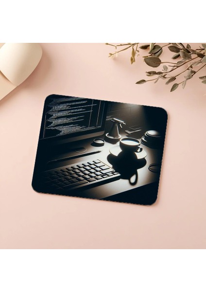 Beyaz Espresso Kupalı Minimal Mouse Pad - 19X23 cm 2 mm Dikdörtgen Ithal Baskılı Mouse Pad indirimleri