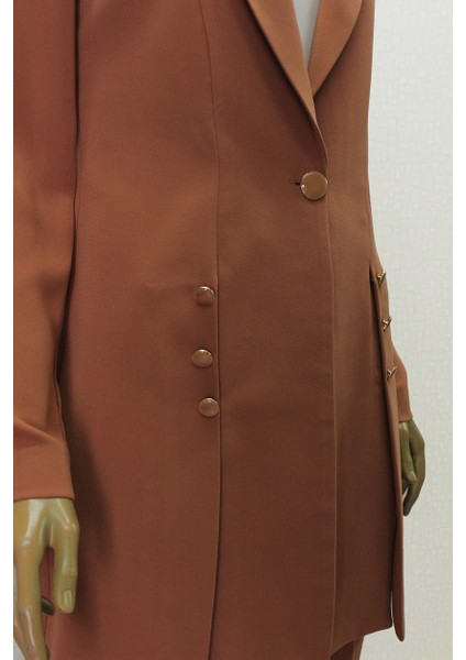 7003 Önden Tek Düğmeli Kol Uçları ve Önü Düğme Aksesuarlı 3 Lü Takım Qys Takım 7003 #24-03# modelleri