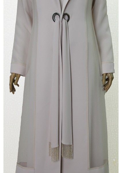 5001 Kuşgözü Bağlamalı Abaya #24-07# Qys Abaya modelleri