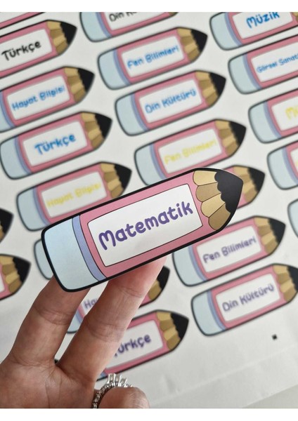 Okul Ders Etiketi Sticker Pembe Renkli fiyatları