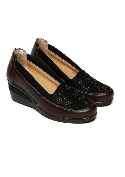 Bağcıksız Streç Detaylı Taşlı Poli Taban Comfort 018-529 Kadın Ayakkabı fiyatları