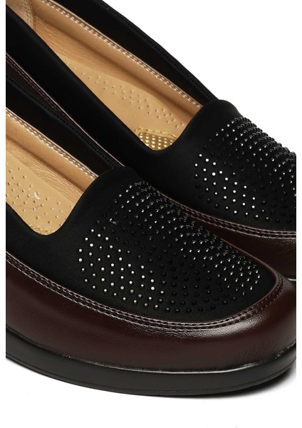 Bağcıksız Streç Detaylı Taşlı Poli Taban Comfort 018-529 Kadın Ayakkabı modelleri