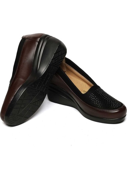 Bağcıksız Streç Detaylı Taşlı Poli Taban Comfort 018-529 Kadın Ayakkabı fırsatları