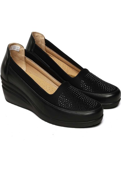 Bağcıksız Streç Detaylı Taşlı Poli Taban Comfort 018-529 Kadın Ayakkabı fiyatları