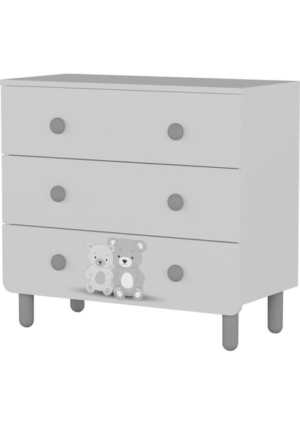 Sweet Two Bear Bebek ve Çocuk Odası Üç Çekmeceli Şifonyer