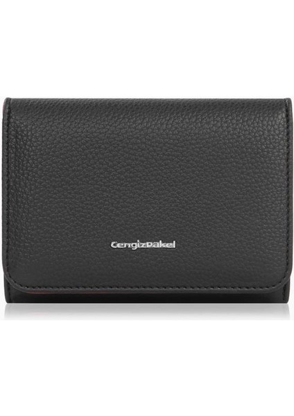 Küçük Boy Mıknatıslı Kadın Cüzdan/portföy – 65297 - Siyah/kırmızı