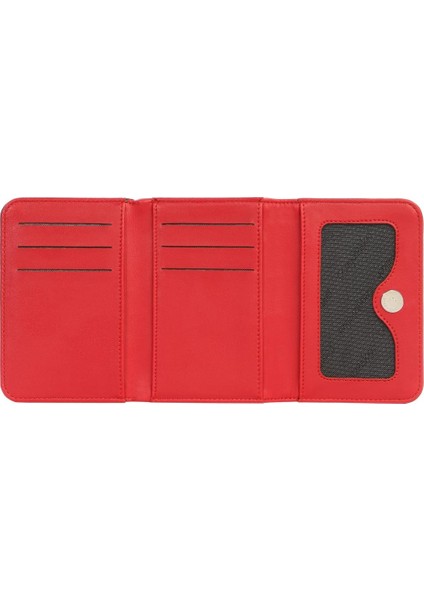 Küçük Boy Mıknatıslı Kadın Cüzdan/portföy – 65297 - Siyah/kırmızı modelleri