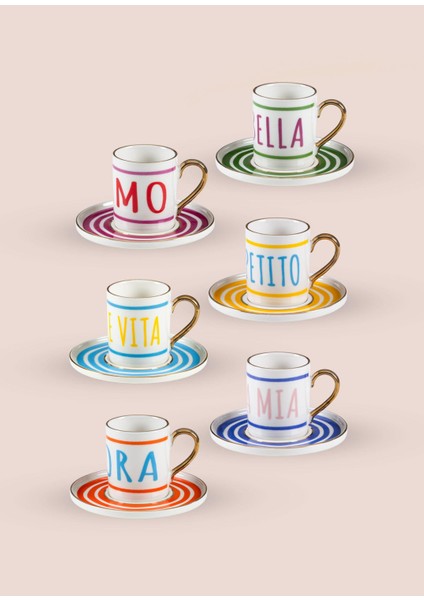 La Dolce Vita Türk Kahvesi Fincan Takımı 6 Kişilik fiyatları