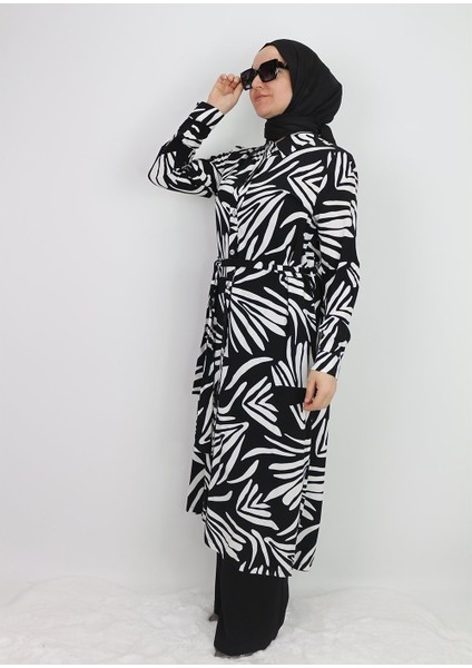 10194 Kolye Detaylı Uzun Tunik Elbise Qys Elibse 10194 324-04# fiyatları