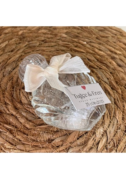 Istiridye Cam Şişede Simli Incili Kolonya-Düğün, Nişan, Söz, Kına, Doğum Günü Hediyelikleri-50 Adet